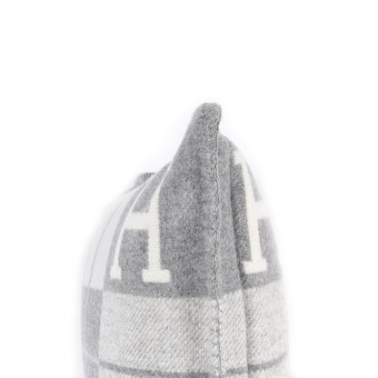 Hermes Wool Cashmere Avalon III Pillow PM Ecru Gris Clair 4 of 4