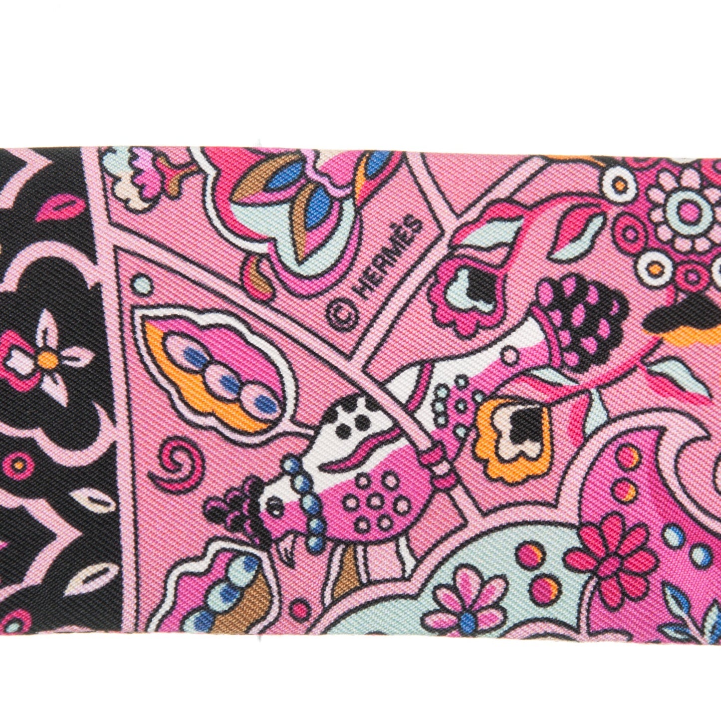 Silk Au Pays Des Oiseaux Fleurs Twilly Rose Vif Rouge Vert