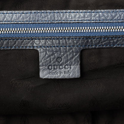 Gucci Calfskin Medium Bamboo Bar Shoulder Bag Blue 6 of 16