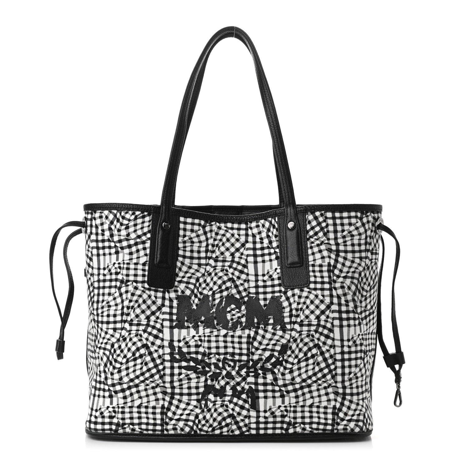 MCM Visetos Medium Liz Reversible Shopper Tote Black 3 of 14