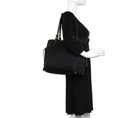 Prada Saffiano Tessuto Nylon Tote Black 2 of 11