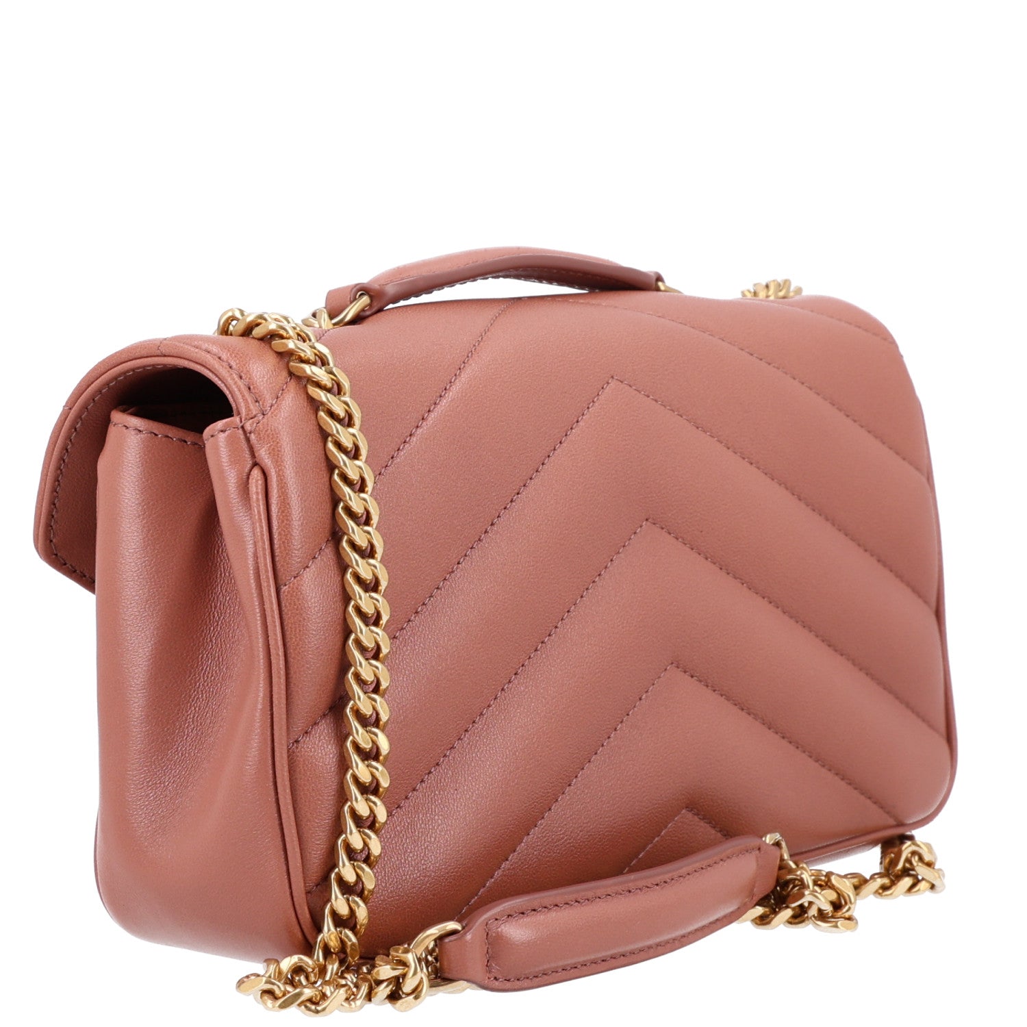 Saint Laurent Lambskin Chevron Quilted Small Loulou Hortensia 5 of 11