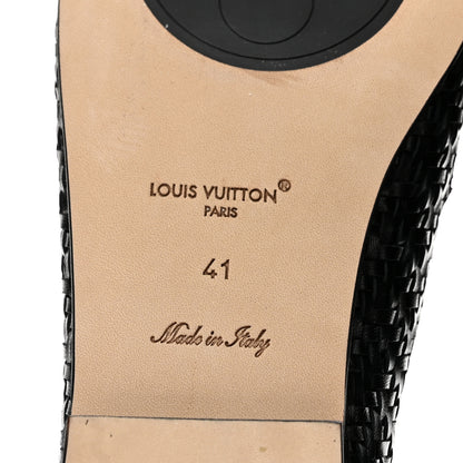 Louis Vuitton Goatskin Braided Soho Flat Loafer 41 Black 7 of 9