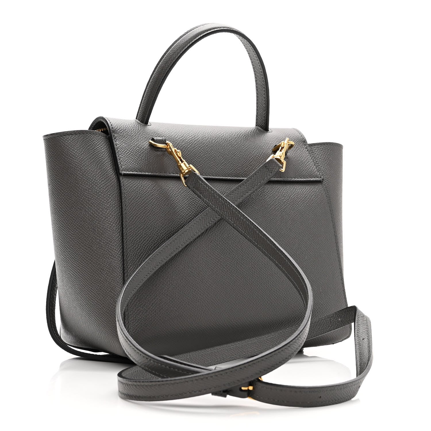 Celine Grained Calfskin Nano Belt Bag Grey 2 of 13