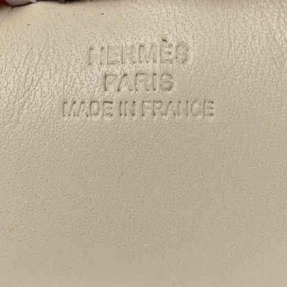 Hermes Milo Lambskin Grigri Rodeo Horse Bag Charm MM Craie Gold Mauve Pale 4 of 6
