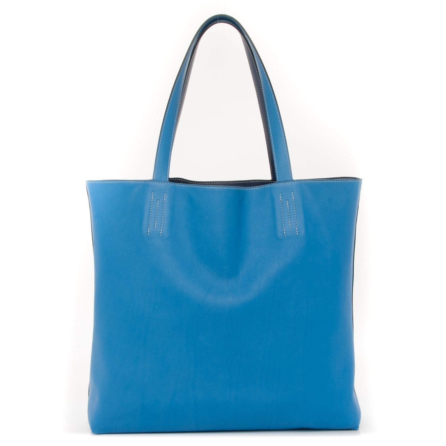 Veau Sikkim Double Sens 36 Reversible Tote Bleu Sapphire Bleu Paradis