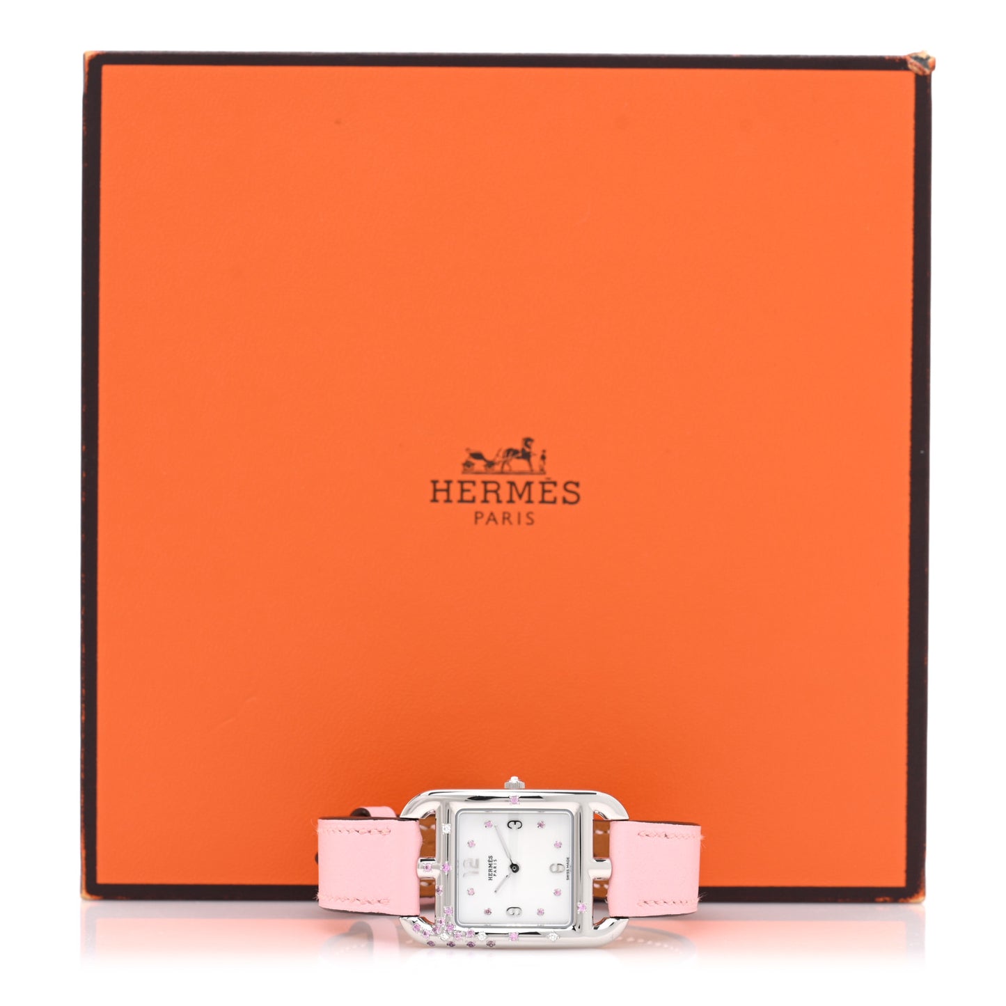 Stainless Steel Swift Diamond Pink Sapphire Mother of Pearl 23mm Cape Cod Quartz Watch Rose Sakura