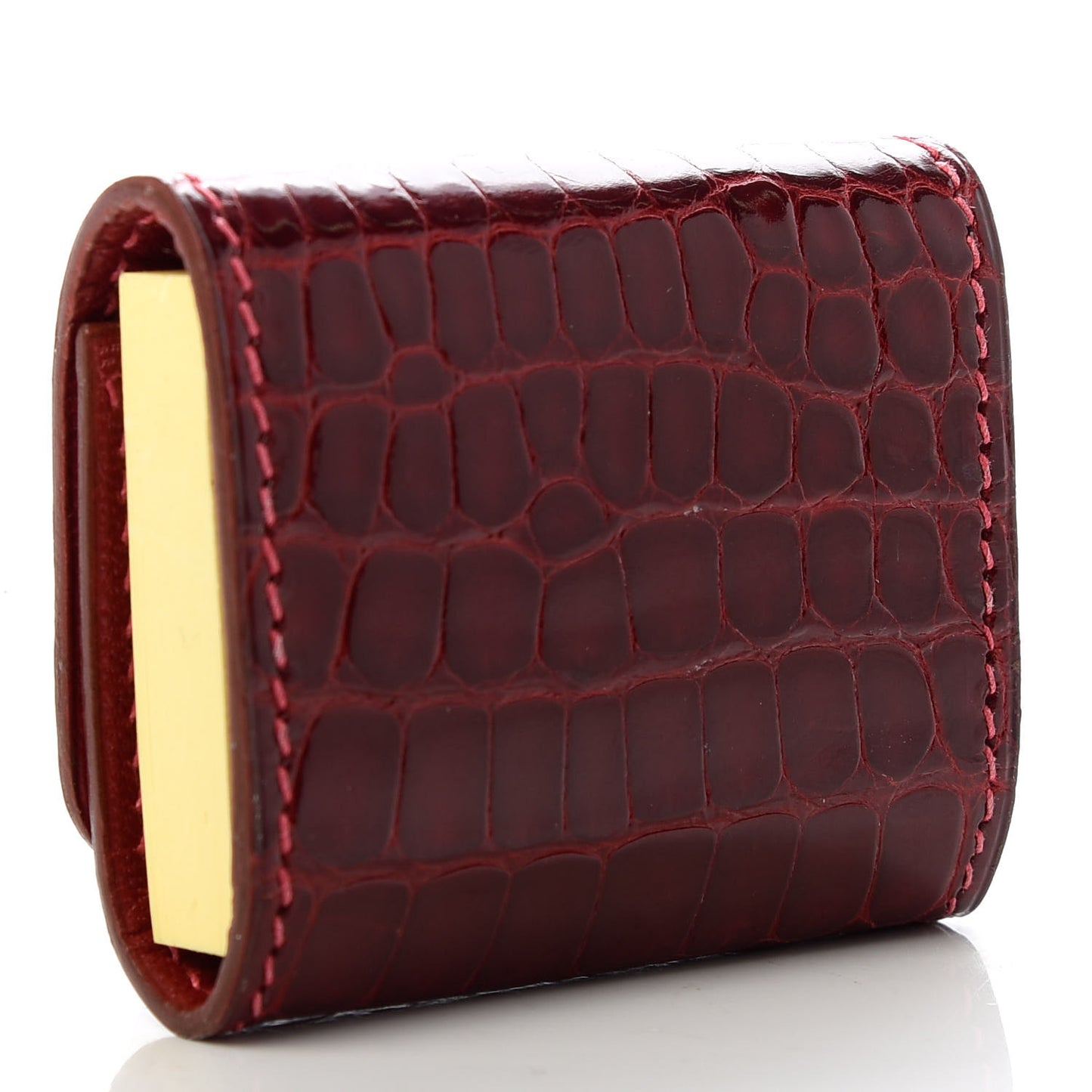 Shiny Alligator Post It Notepad Holder PM Rouge H