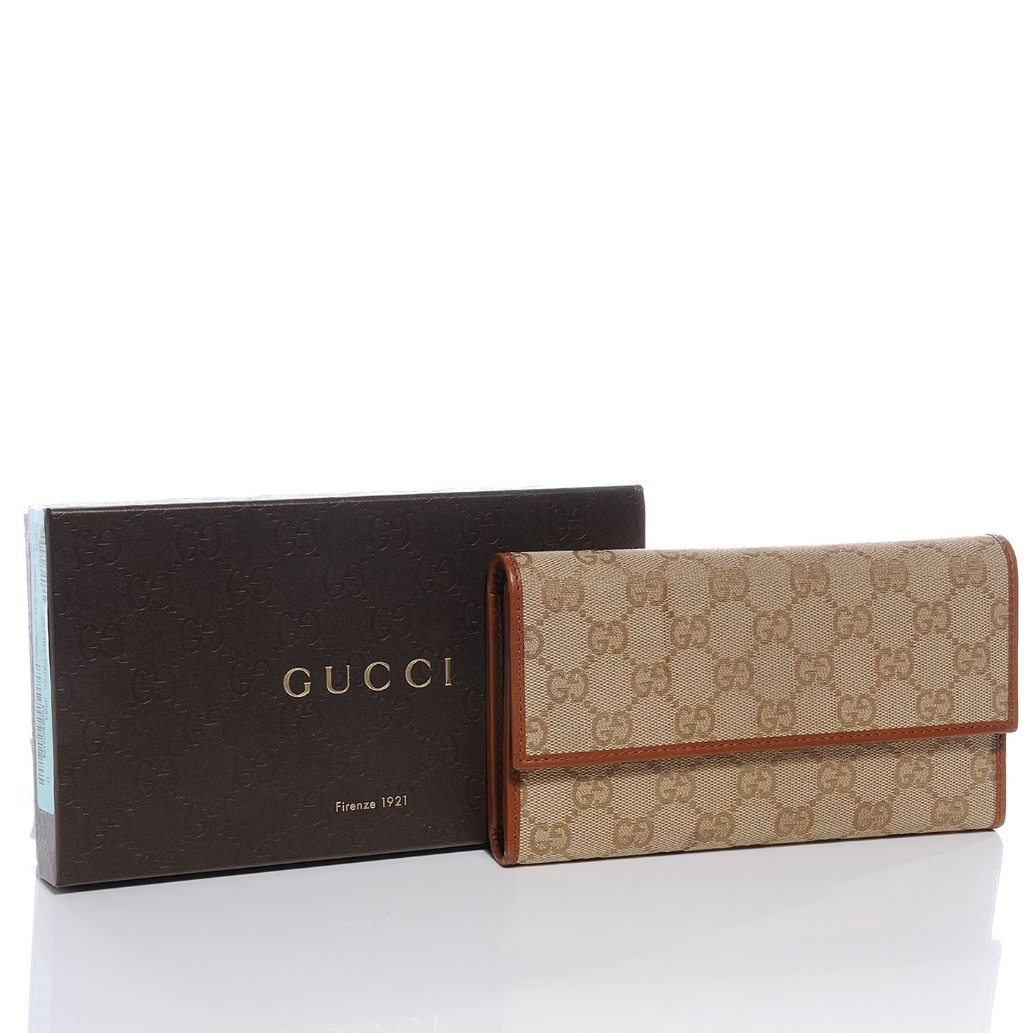 Signature Monogram Continental Wallet Brown