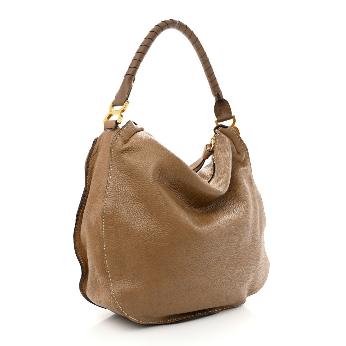 Calfskin Large Marcie Hobo Nut