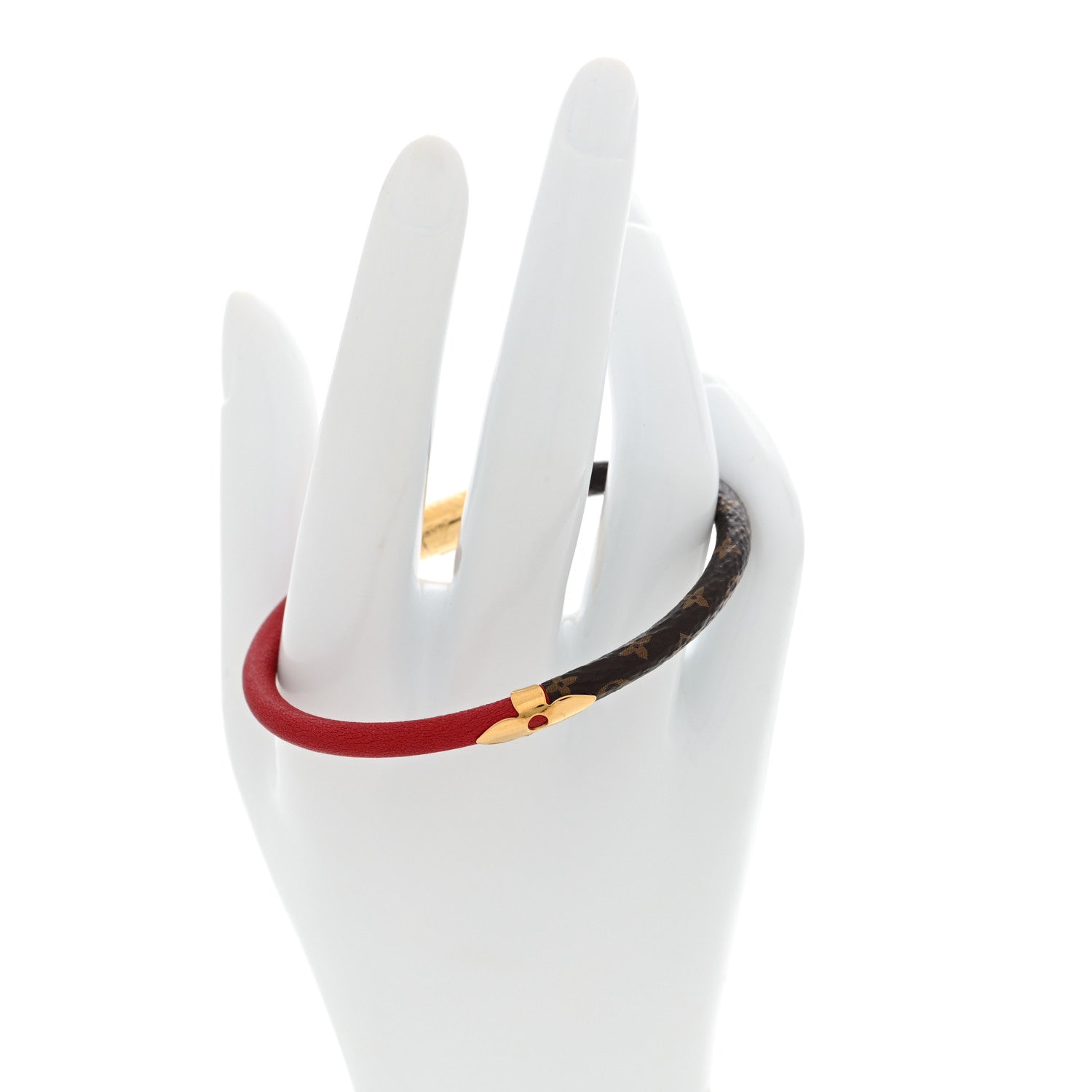 Louis Vuitton Monogram Daily Confidential Bracelet 17 Red 2 of 4