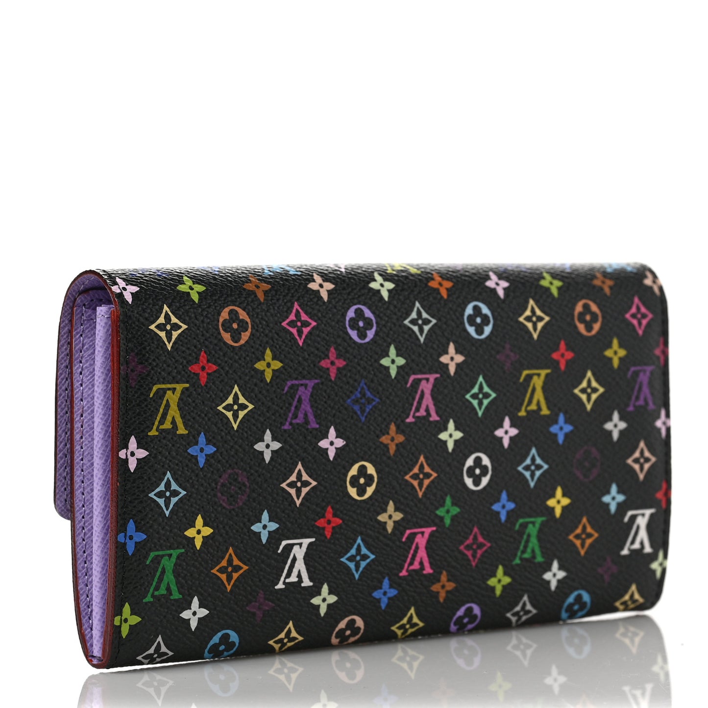 Monogram Multicolor Sarah Wallet Black Violet