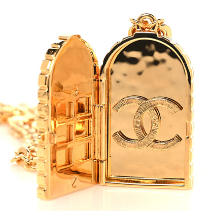 Chanel Metal 31 Rue Cambon Door Long Necklace Gold 5 of 6