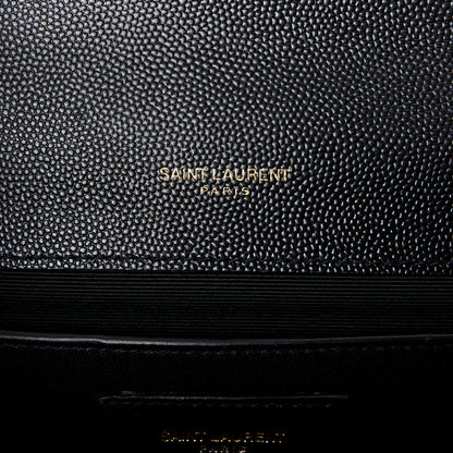Saint Laurent Grain De Poudre Medium Classic Monogram Kate Satchel Black 6 of 11