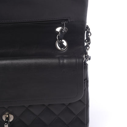 Chanel Lambskin Quilted Medium Double Flap Black 11 of 14