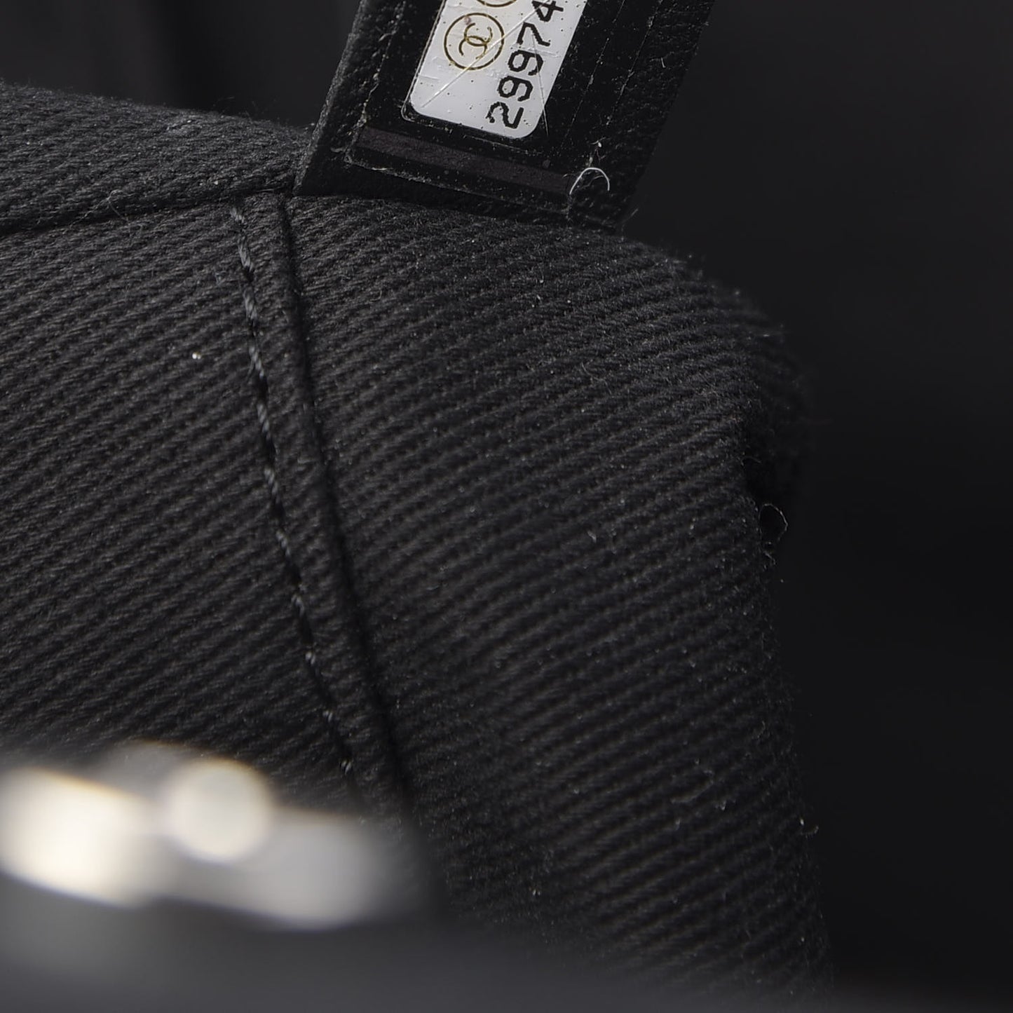 Canvas Pearl Medium Deauville Tote Black