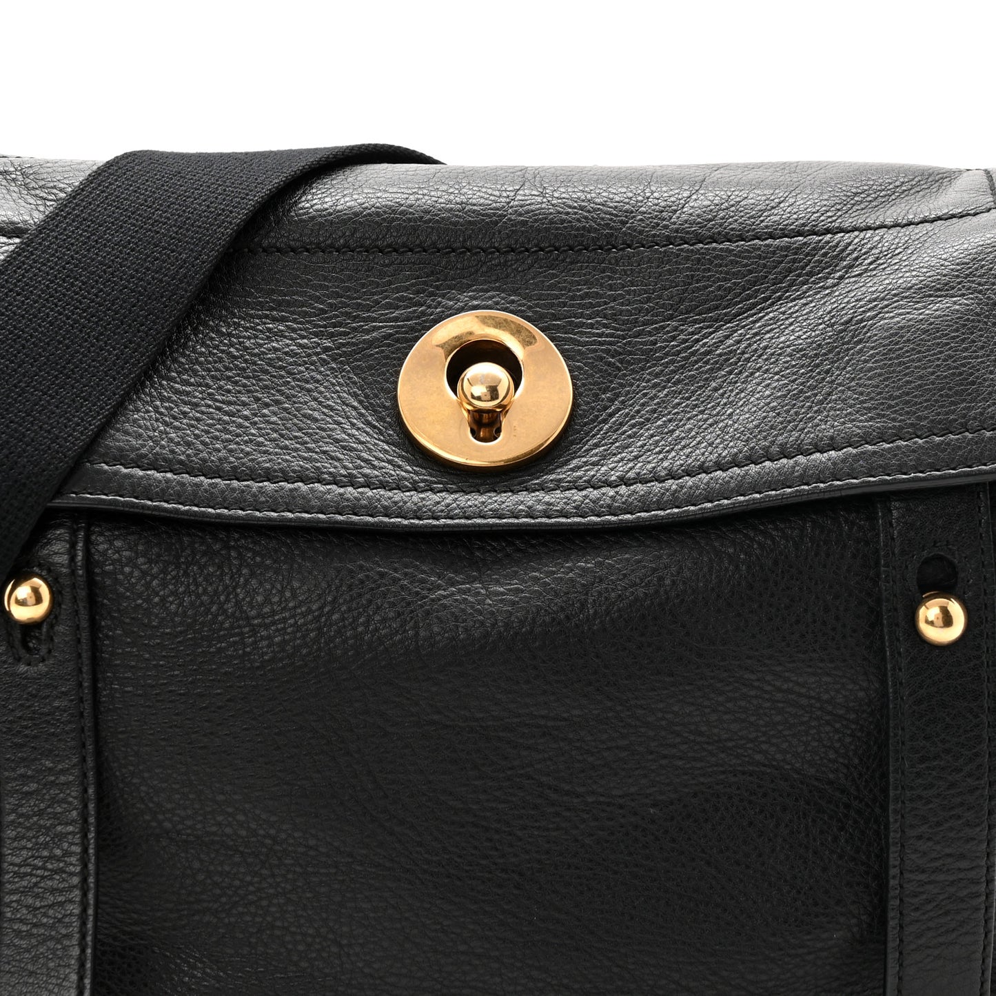 Calfskin Muse Two Messenger Black
