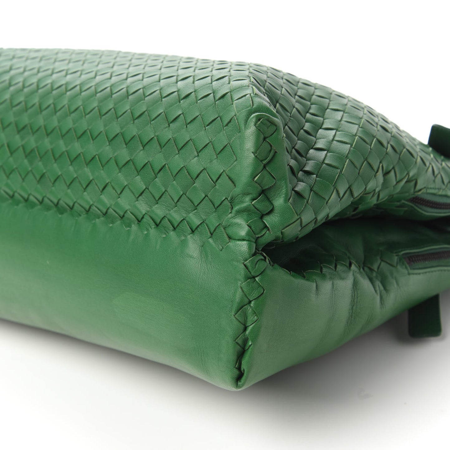 Nappa Intrecciato Double Compartment Tote Green