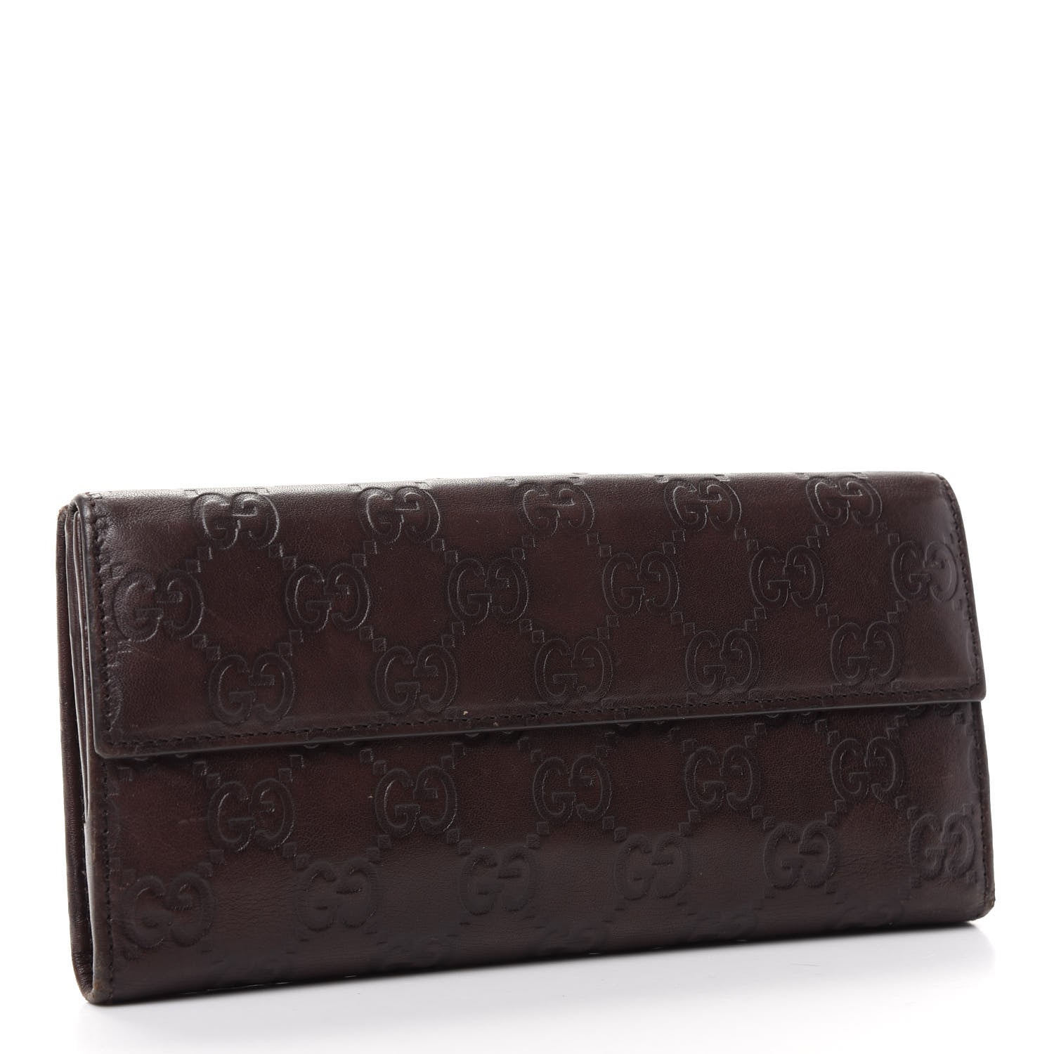 Gucci Guccissima Heart Continental Wallet Dark Brown 3 of 6