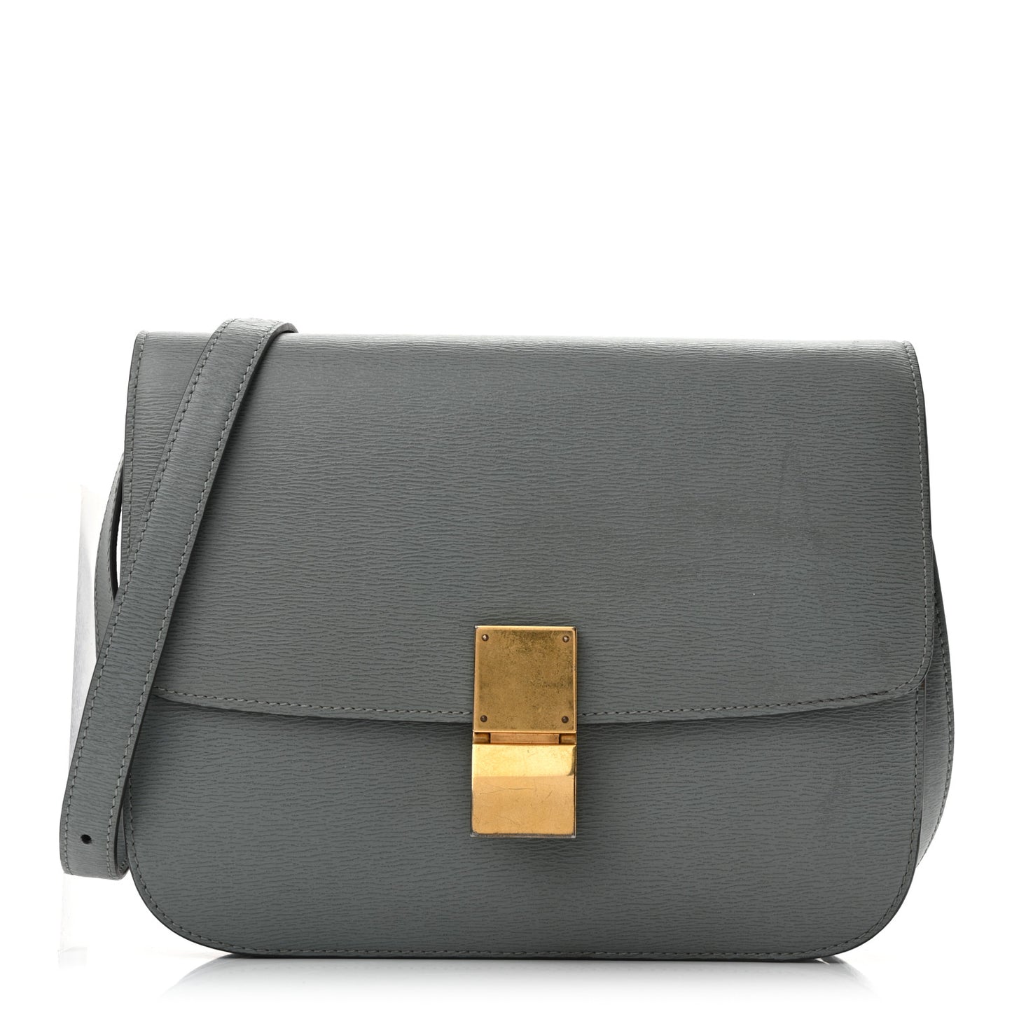 Liege Calfskin Medium Classic Box Flap Bag Storm