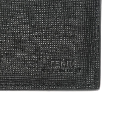 Fendi Vitello Elite Granite Monster Eyes Bi-fold Wallet Navy 6 of 8