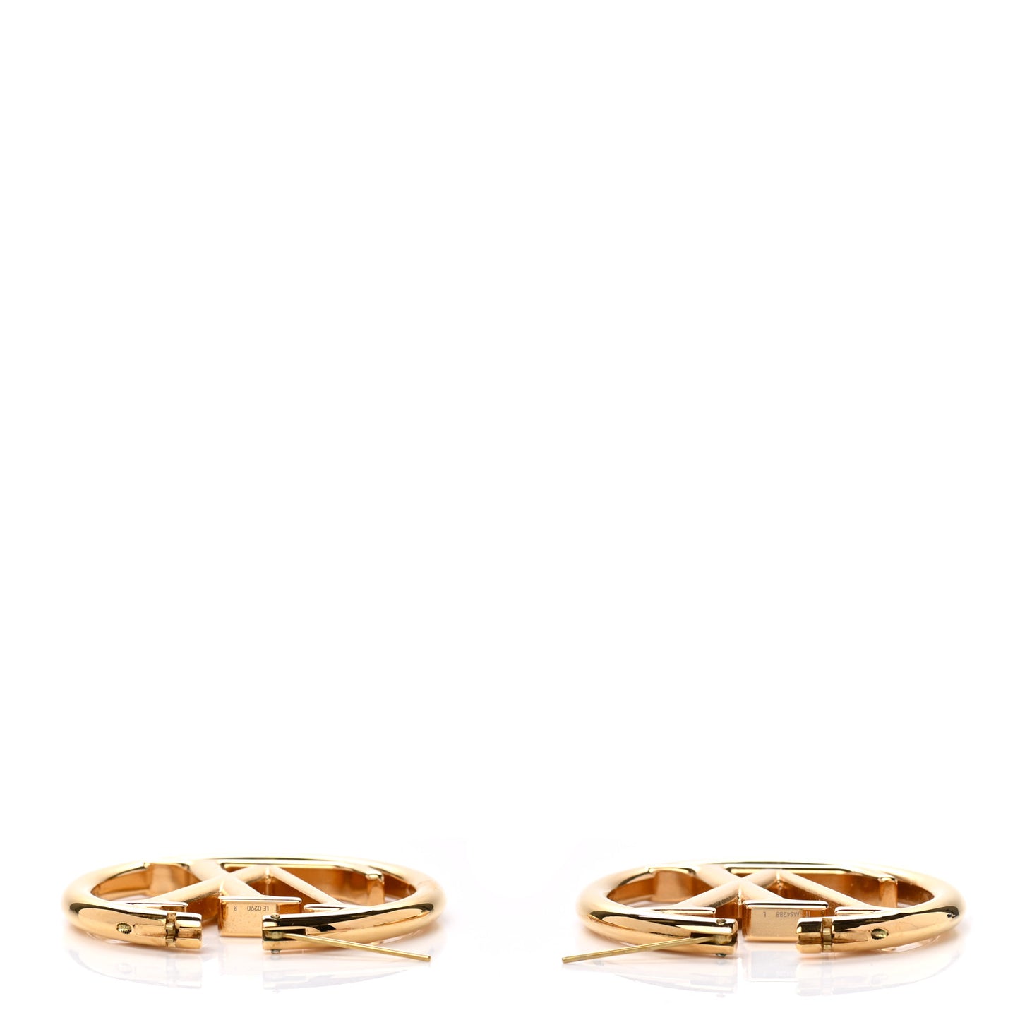 Metal Louise Hoop Earrings Gold