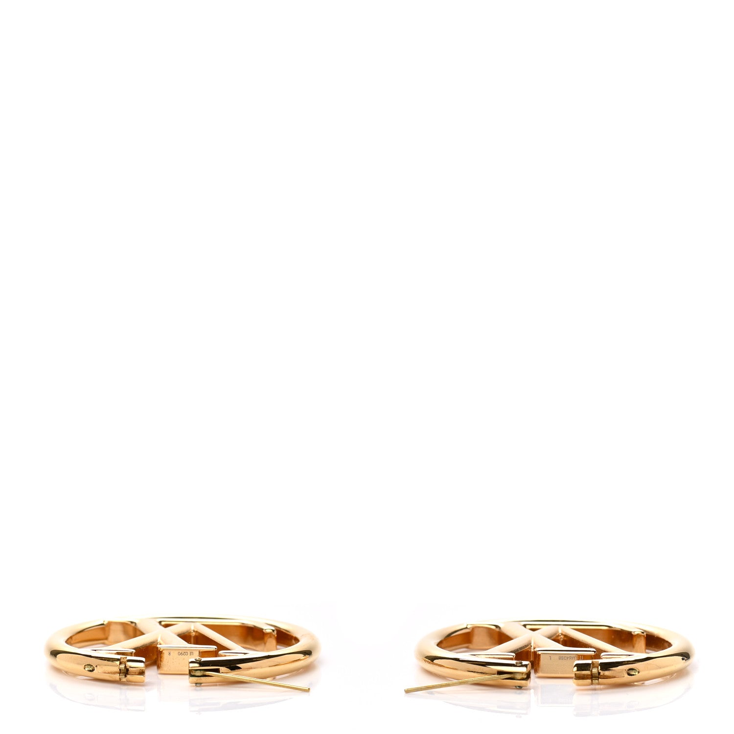 Louis Vuitton Metal Louise Hoop Earrings Gold 4 of 5