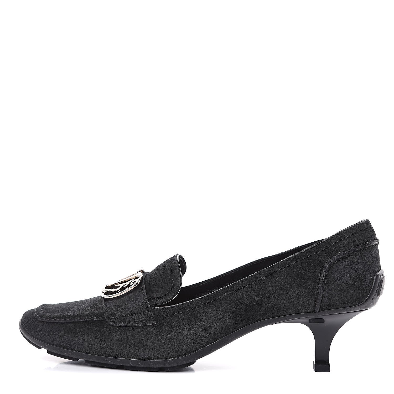 Louis Vuitton Suede Loafer Pump 41 Black 1 of 9