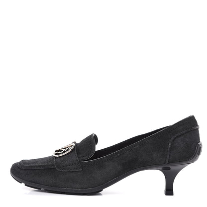 Louis Vuitton Suede Loafer Pump 41 Black 1 of 9