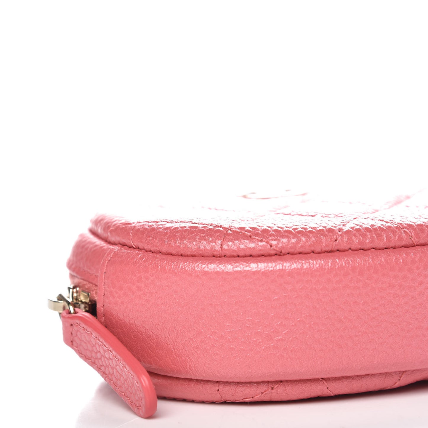 Caviar Quilted Zip Around Classic Coin Purse Pink