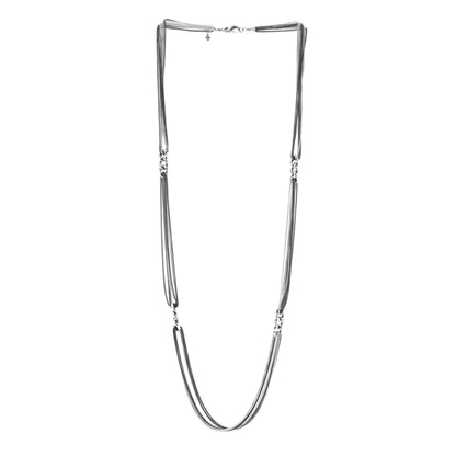 David Yurman 900 Silver Multi Row Chain Necklace 3 of 4