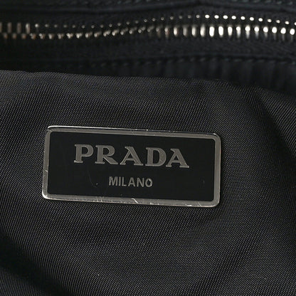 Prada Re-Nylon Nappa Triangle Quilted Padded Small Double Handled Zip Tote Black 6 of 8
