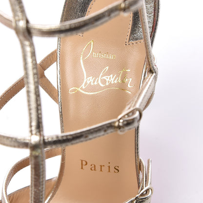 Christian Louboutin Metallic Nappa Kadreyana 100 Pumps 35.5 Sahara 7 of 8