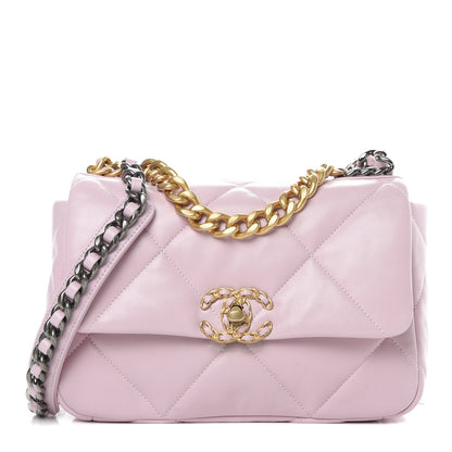 Chanel Lambskin Quilted Medium 19 Flap Light Pink 1 of 11