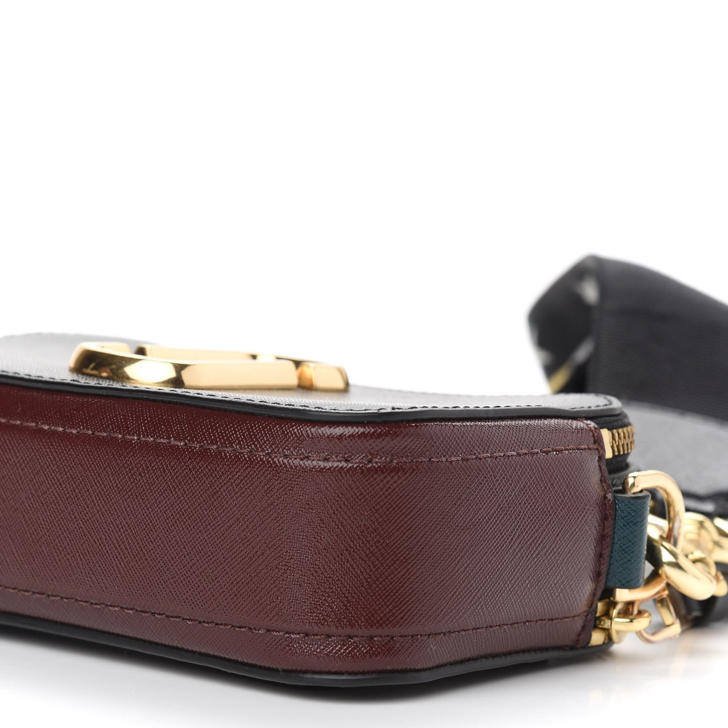 Saffiano Small Snapshot Camera Bag Black Multi
