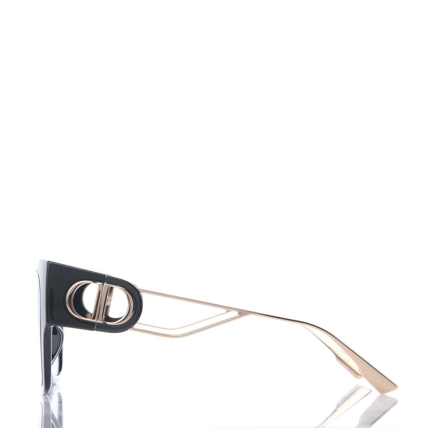Rectangular 30 Montaigne 1 Sunglasses Black Gold