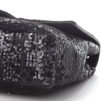 Chanel Sequin Lambskin Medium Moonlight on Water Flap Black 9 of 9