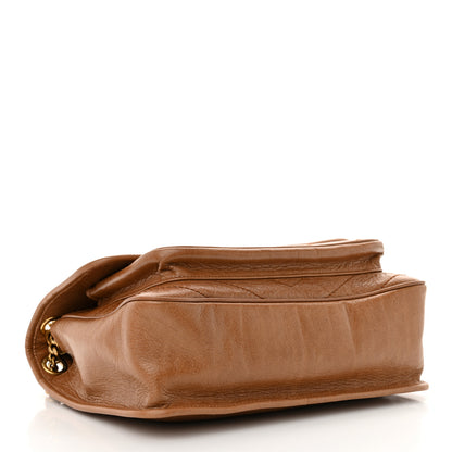 Saint Laurent Crinkled Calfskin Matelasse Monogram Baby Niki Chain Satchel Light Caramel 4 of 10