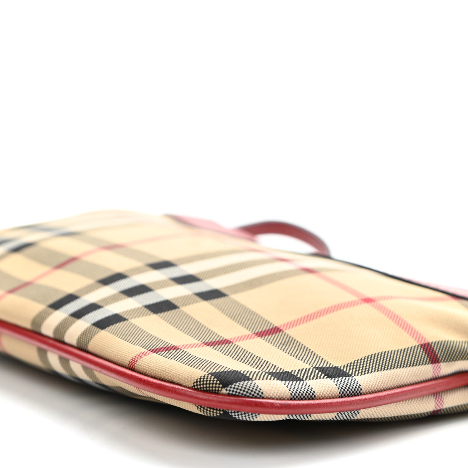 Burberry Horseferry Check Peyton Crossbody Clutch Bag Parade Red 12 of 12
