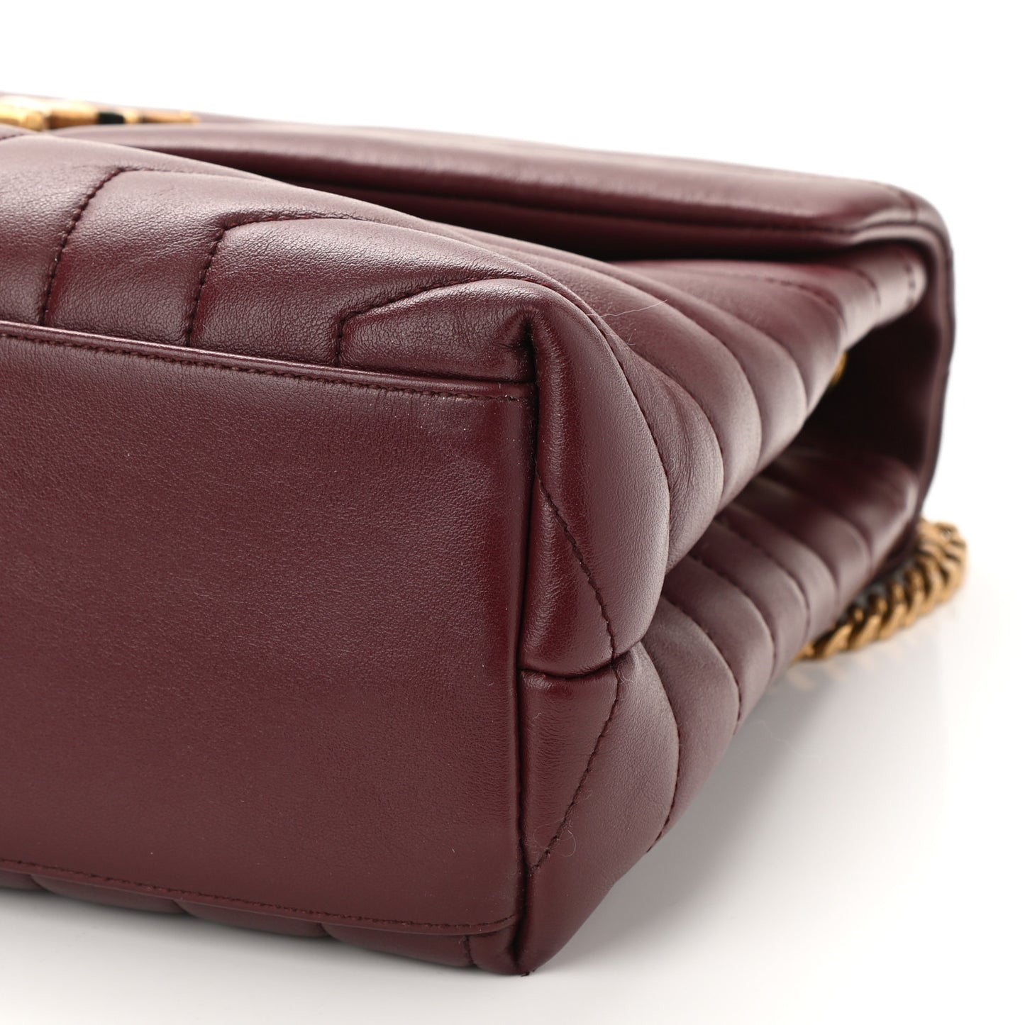 Calfskin Y Quilted Monogram Medium Loulou Chain Satchel Palissandre