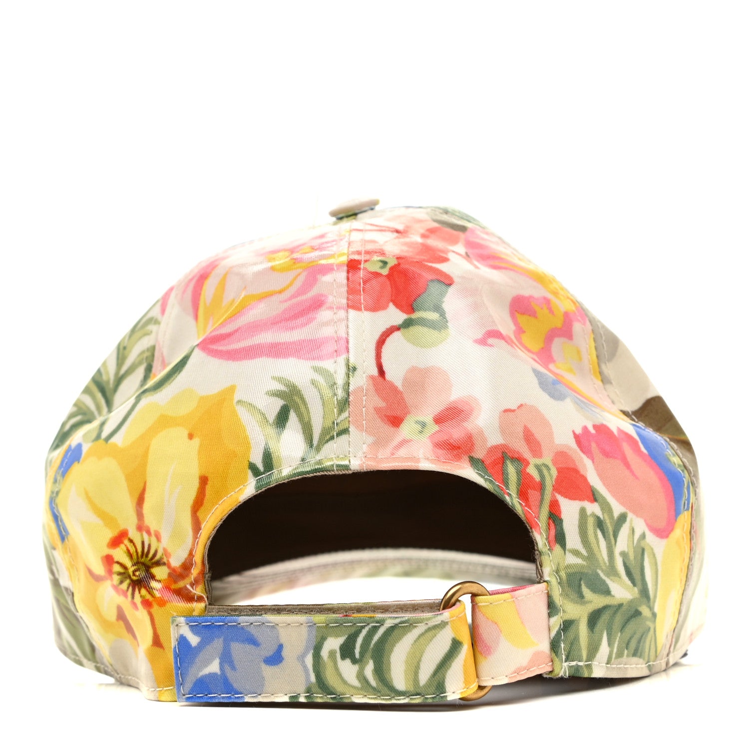 Gucci Crystal Floral Print Logo Baseball Hat L Multicolor 3 of 6