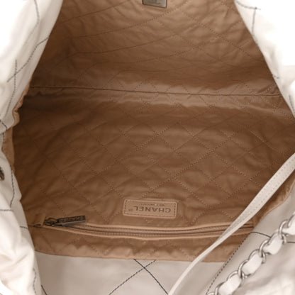 Chanel Shiny Calfskin Quilted Chanel 22 White Black 6 of 11
