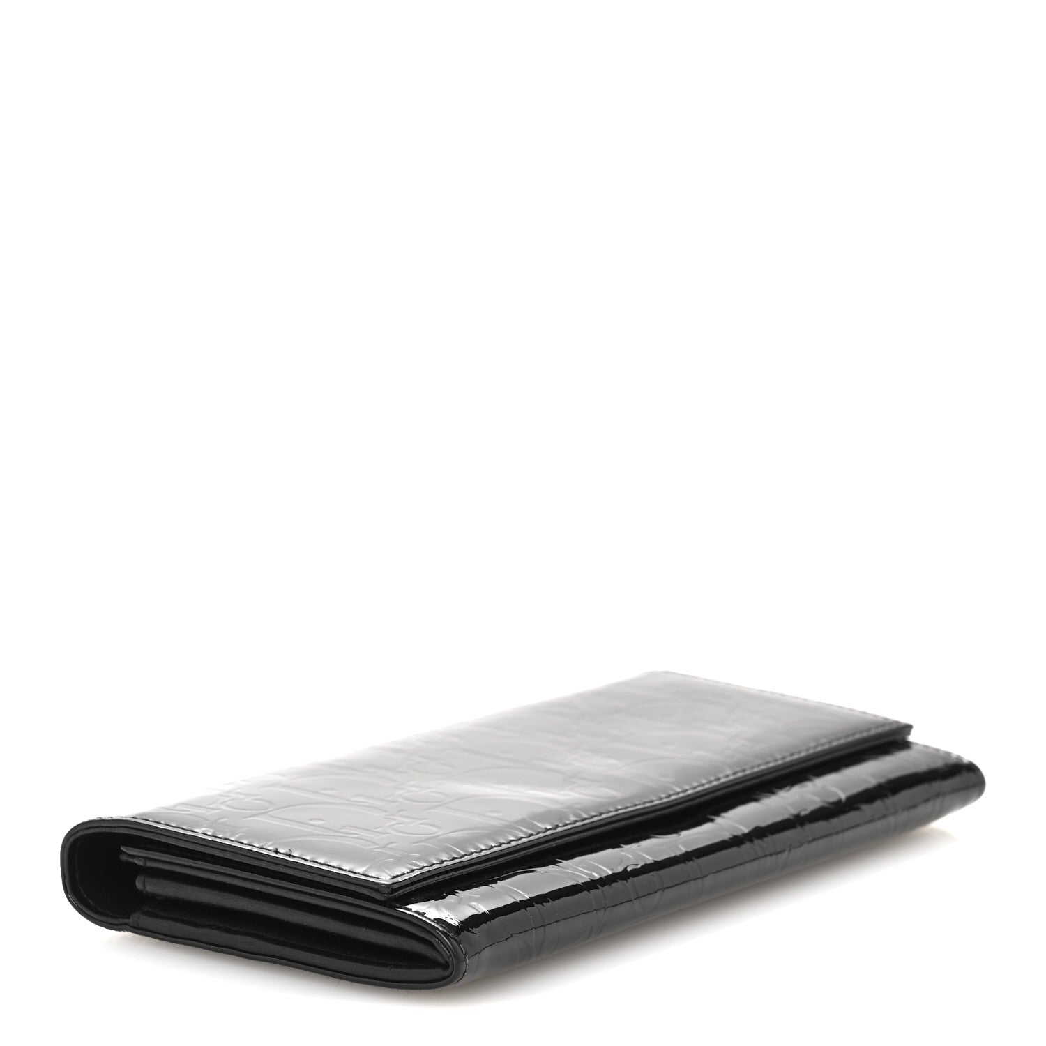 Christian Dior Patent Ultimate Rendez-vous Chain Wallet Black 4 of 10