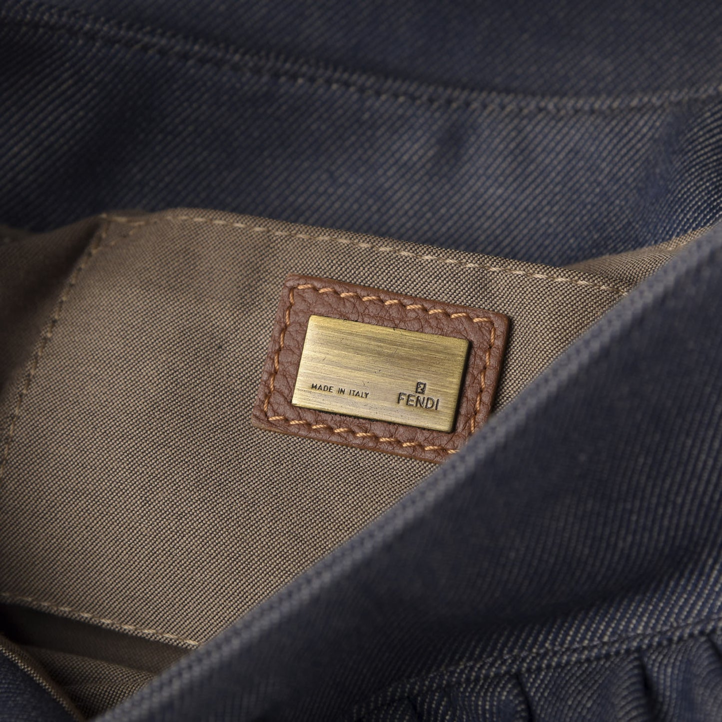 Denim Small Chef Shoulder Bag Blue