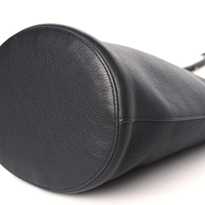 Mansur Gavriel Pebbled Calfskin Zip Bucket Bag Aglio 9 of 9