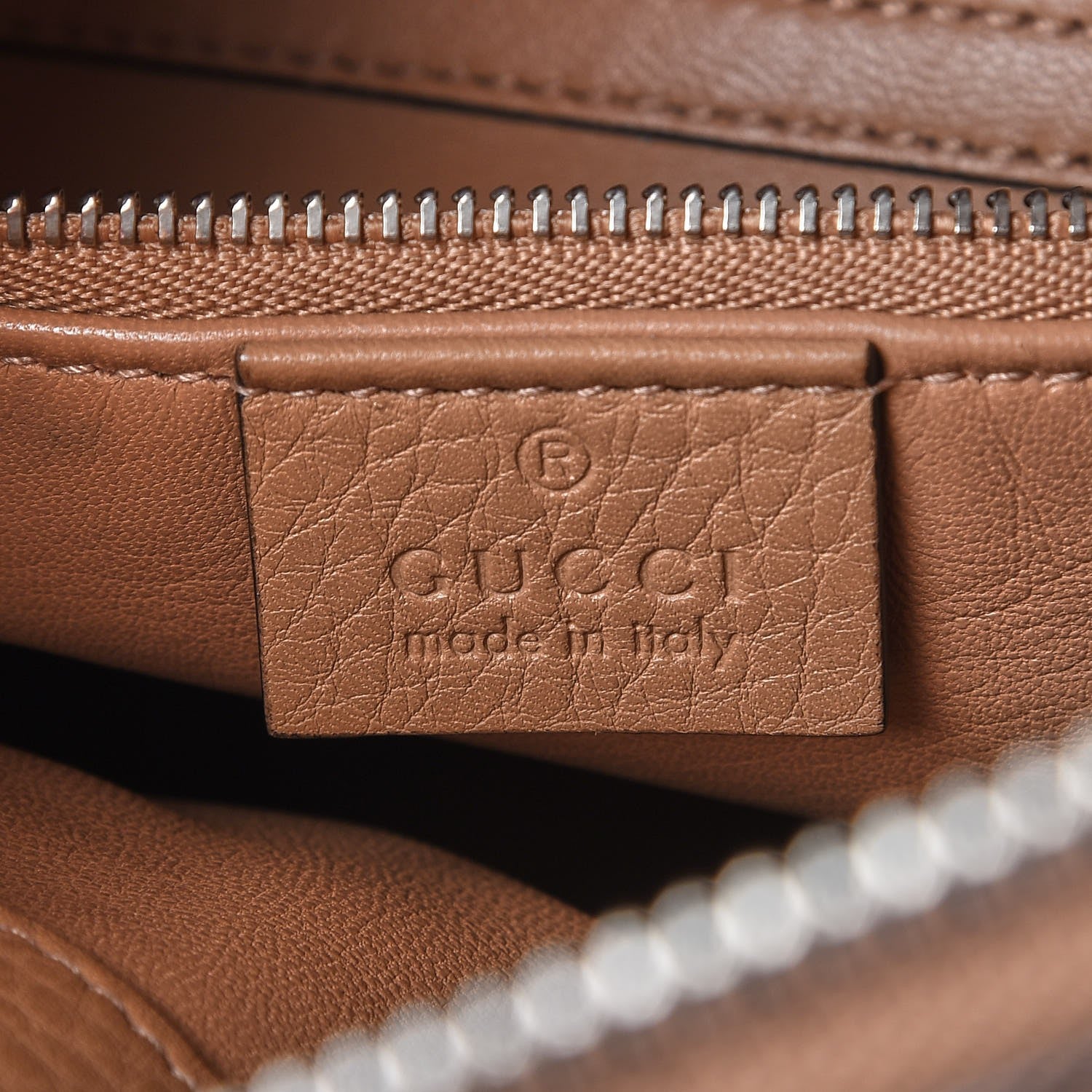 Gucci Cellarius Calfskin Ramble Studded Layered Tote Camelia 6 of 9