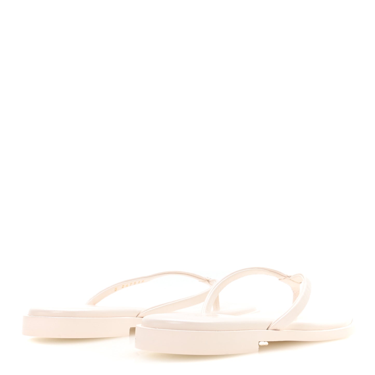 Goatskin CC Times Square Thong Sandals 38.5 White