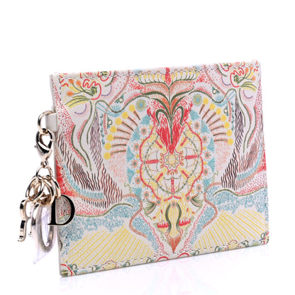 Christian Dior Calfskin Printed Dior in Lights Lady Dior Card Holder Latte 2 of 5
