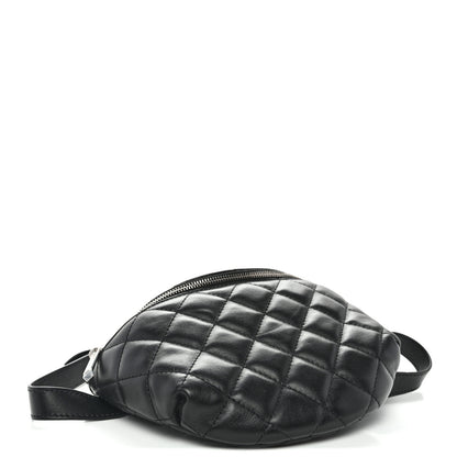 Chanel Calfskin Quilted Uniform Waist Belt Bag Black 4 of 10
