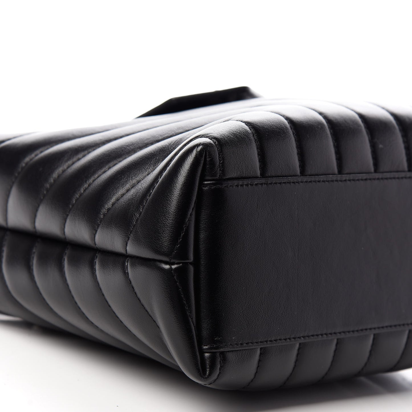 Calfskin Y Quilted Monogram Small Loulou Shopper Black